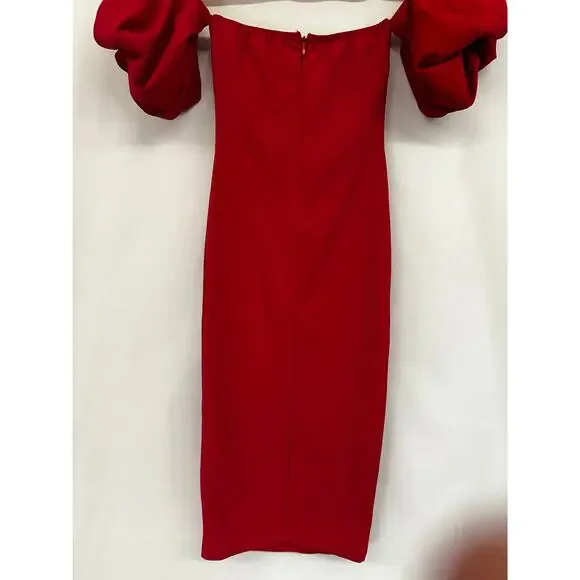 Fashion Nova Red Sheath Dress XS/x chico - Picture 2 of 6